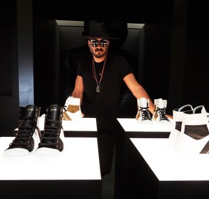 The designer inside his concept shop done in partnership with Maxfield