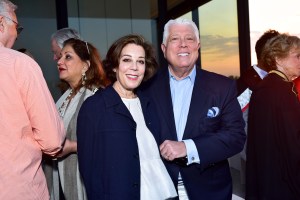 Peggy Siegal, Dennis Basso==The 17th Annual Midsummer Night Drinks Benefiting God's Love We Deliver==Private Residence, Southampton NY==June 10, 2017==©Patrick McMullan==Photo - Sean Zanni/PMC====