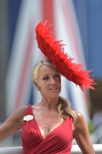 A racegoer arrives for Ladies Day.
Royal Ascot, Day Three, Ladies Day.