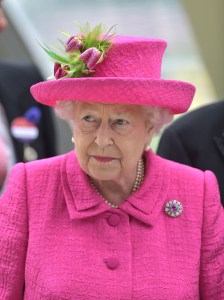 Queen Elizabeth II as she presents the trophy for The Gold Cup on Ladies Day at Ascot Racecourse.Royal Ascot, Day Three, Ladies Day.