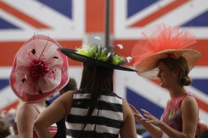 Racegoes chat as they wait for the racing to begin on the third day of the Royal Ascot horse race meeting, which is traditionally known as Ladies Day, in Ascot, EnglandBritain Royal , Ascot, United Kingdom - 22 Jun 2017