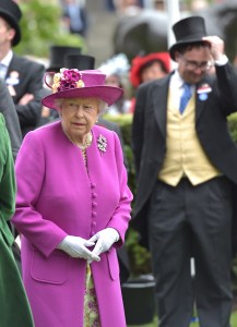 Queen Elizabeth II before she presents the winners trophies for The Diamond Jubilee Stakes at Royal Ascot.Royal Ascot 2017, Day Five, on Saturday 24th June.