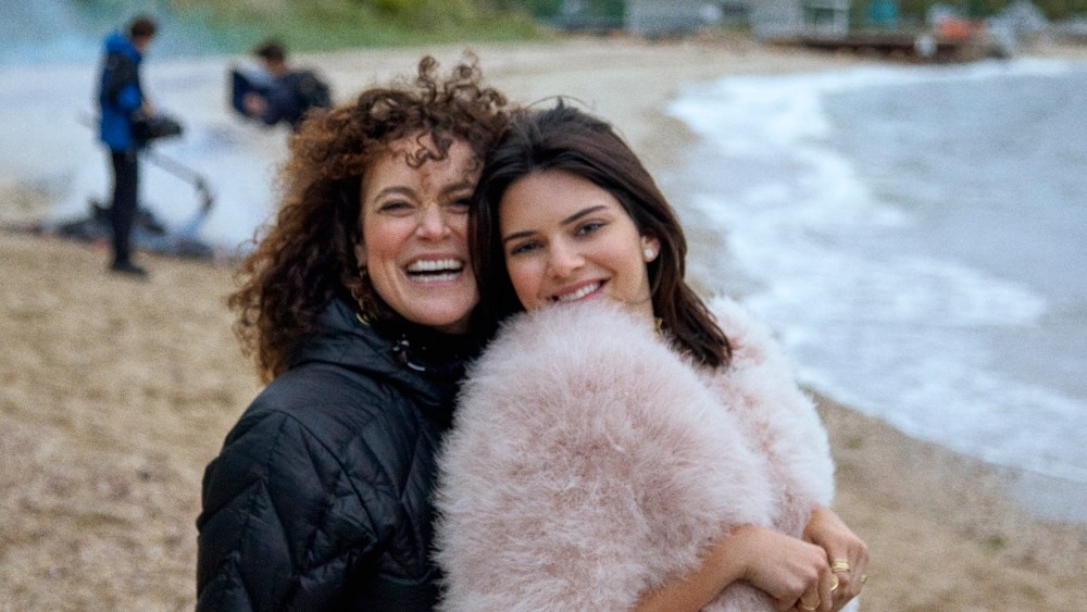 Ippolita Rostagno and Kendall Jenner on set