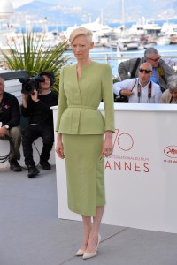 Tilda Swinton'Okja' photocall, 70th Cannes Film Festival, France - 19 May 2017WEARING HAIDER ACKERMANN SAME OUTFIT AS CATWALK MODEL *8467844z