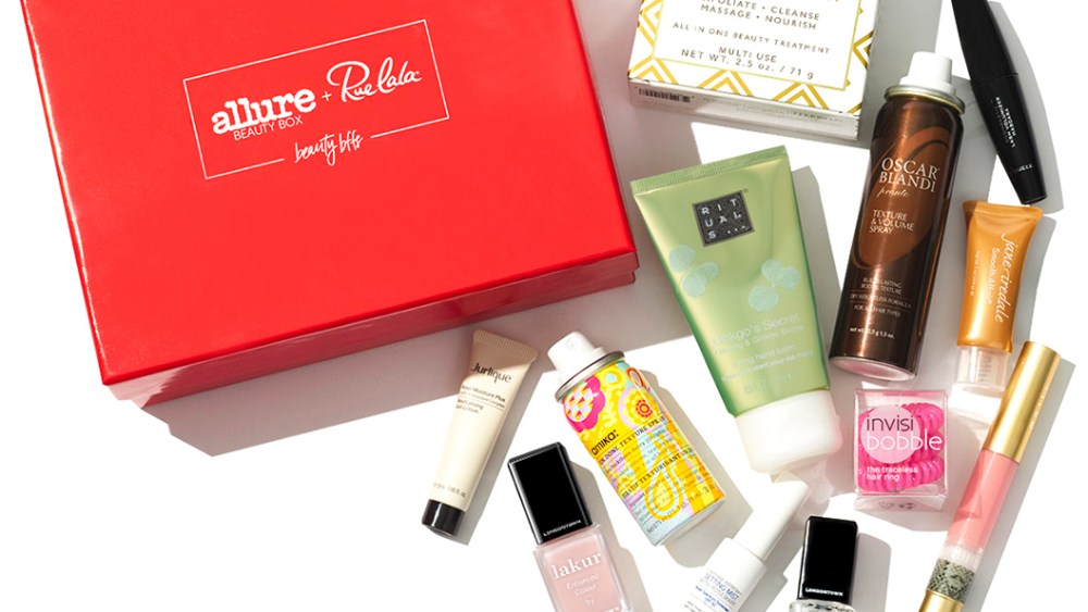 Beauty box from Rue La La/Allure