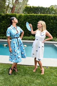 Camila Alves and Reese Witherspoon attend NET-A-PORTER x Draper James Event on June 6, 2017 in Beverly Hills, California. (Photo by Stefanie Keenan/Getty Images for NET-A-PORTER)