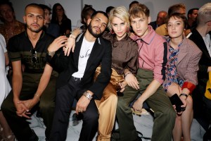 The Martinez Brothers - Chris Martinez and Stevie Martinez Jr., Caroline Daur and Tommy Dorfman Caroline Daur front row at Fendi