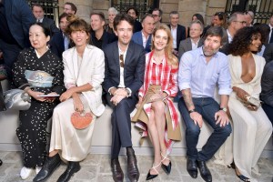 Lou Doillon, Antoine Arnault, Natalia Vodianova, Jalil Lespert and Gabrielle Union front row at Berluti