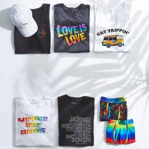 A look from the AEO Pride collection benefiting It Gets Better Project.