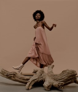 Herron sand-washed silk dress