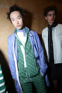 Backstage at Sacai Men's Spring 2018