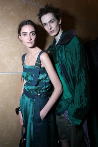 Backstage at Sacai Men's Spring 2018