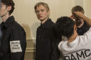 Backstage at OAMC Men's Spring 2018