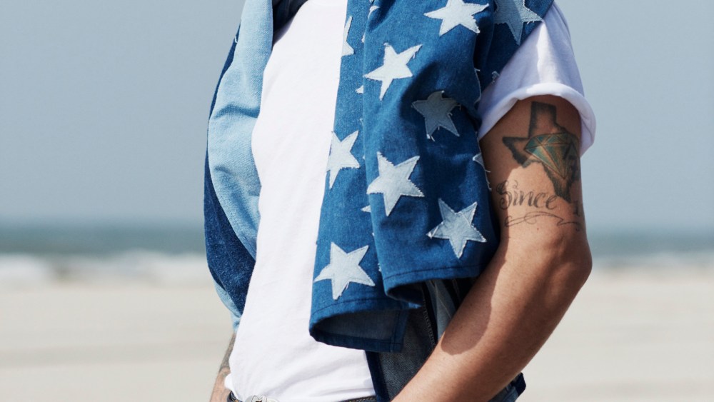 Bullrider Bonner Bolton in the American Eagle Outfitters fall campaign.