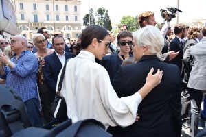 Dolphin Delletrez Fendi, Dolphin Delletrez Fendi, Silvia Venturini FendiCarla Fendi funeral, Santa Maria di Montesanto church, Rome, Italy - 22 Jun 2017