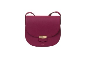 The Trotteur in Plum Grained Calfskin Céline bag exclusive to Maxfield.