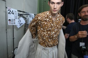 Backstage at Cerruti Men's Spring 2018