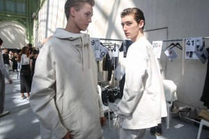 Backstage at Cerruti Men's Spring 2018