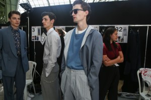 Backstage at Cerruti Men's Spring 2018
