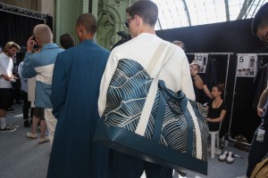 Backstage at Cerruti Men's Spring 2018