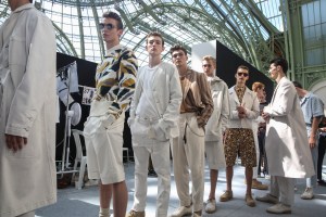 Backstage at Cerruti Men's Spring 2018