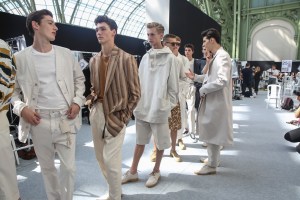 Backstage at Cerruti Men's Spring 2018