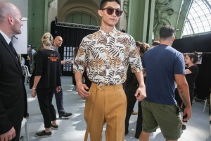 Backstage at Cerruti Men's Spring 2018