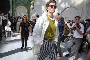 Backstage at Cerruti Men's Spring 2018