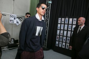 Backstage at Cerruti Men's Spring 2018