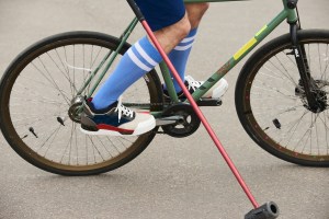 A Bike Polo look from Louboutin.