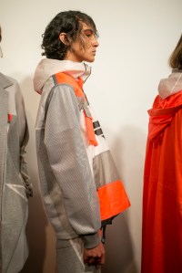 Backstage at Christopher Raeburn Men's Spring 2018