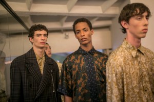 Backstage at Dries Van Noten Men's Spring 2018