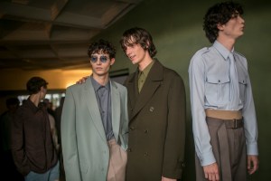 Backstage at Dries Van Noten Men's Spring 2018