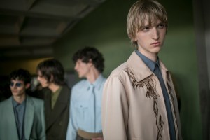 Backstage at Dries Van Noten Men's Spring 2018