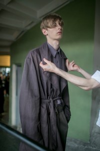 Backstage at Dries Van Noten Men's Spring 2018