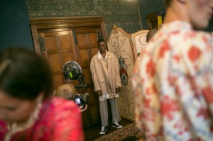 Backstage at Edward Crutchley Men's Spring 2018