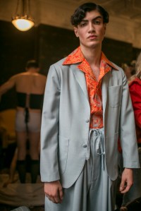 Backstage at Edward Crutchley Men's Spring 2018
