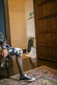 Backstage at Edward Crutchley Men's Spring 2018