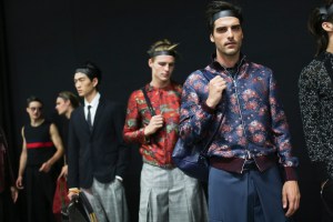 Backstage at Emporio Armani Men's Spring 2018