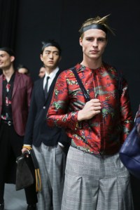 Backstage at Emporio Armani Men's Spring 2018