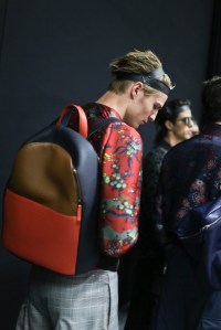 Backstage at Emporio Armani Men's Spring 2018