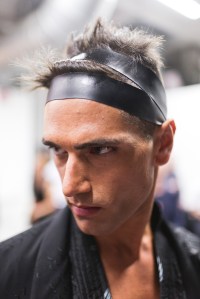 Backstage at Emporio Armani Men's Spring 2018