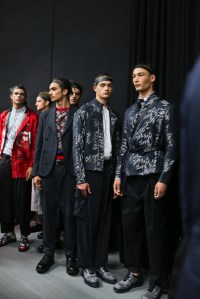 Backstage at Emporio Armani Men's Spring 2018