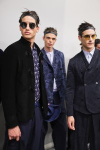 Backstage at Emporio Armani Men's Spring 2018