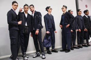 Backstage at Emporio Armani Men's Spring 2018