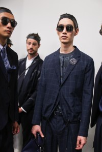 Backstage at Emporio Armani Men's Spring 2018