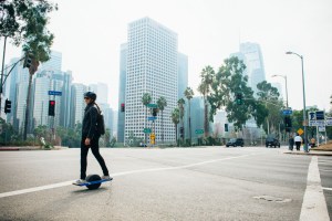 Commuters use Onewheel for transportation.