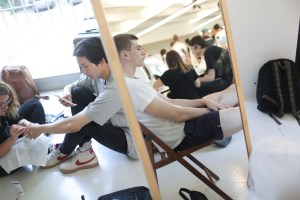Backstage at Fendi Men's Spring 2018