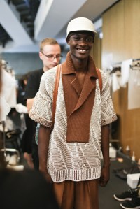 Backstage at Ermenegildo Zegna RTW Spring 2018