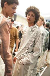 Backstage at Ermenegildo Zegna RTW Spring 2018